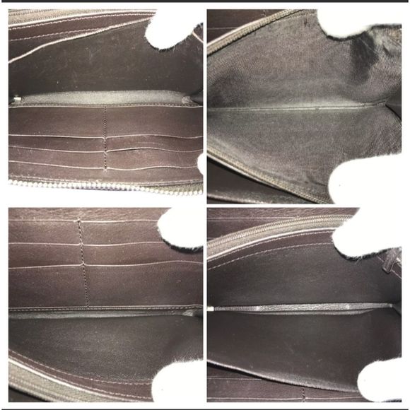 GUCCI WALLET ROUND ZIP GG Canvas Leather Brown 308012 0416 Authentic - Picture 9 of 12